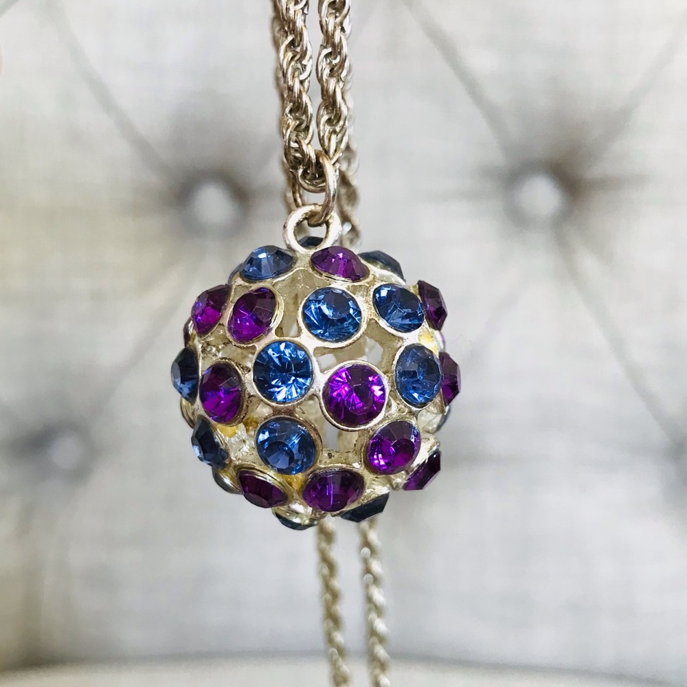 RW&CO. | Purple and Blue Jewelled Ball Necklace
